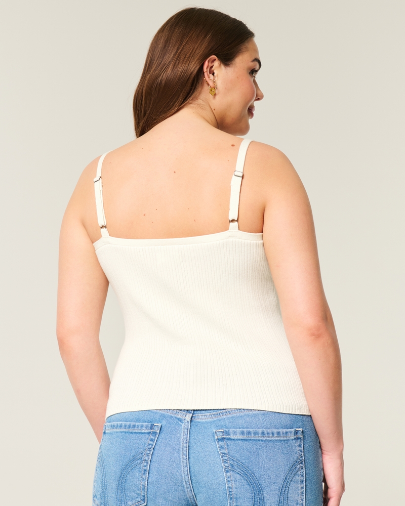 Button-Through Sweater Tank