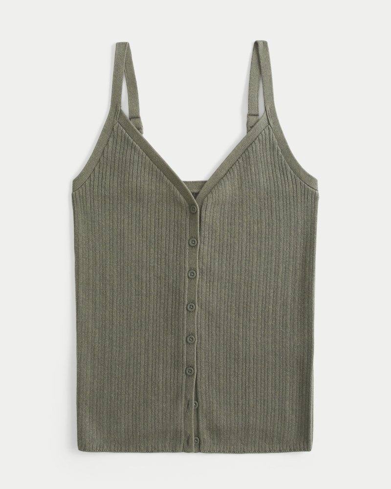 Button-Through Sweater Tank