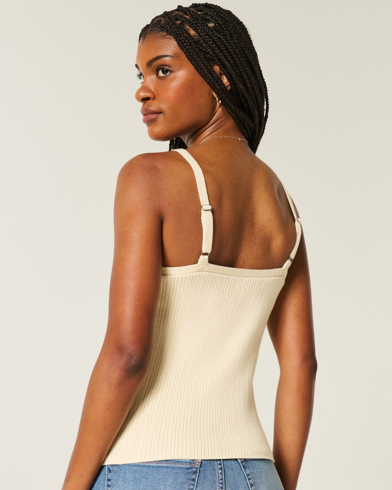 Button-Through Sweater Tank