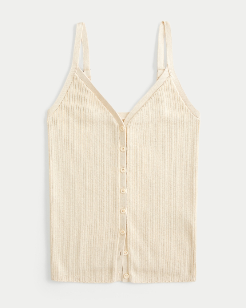 Button-Through Sweater Tank
