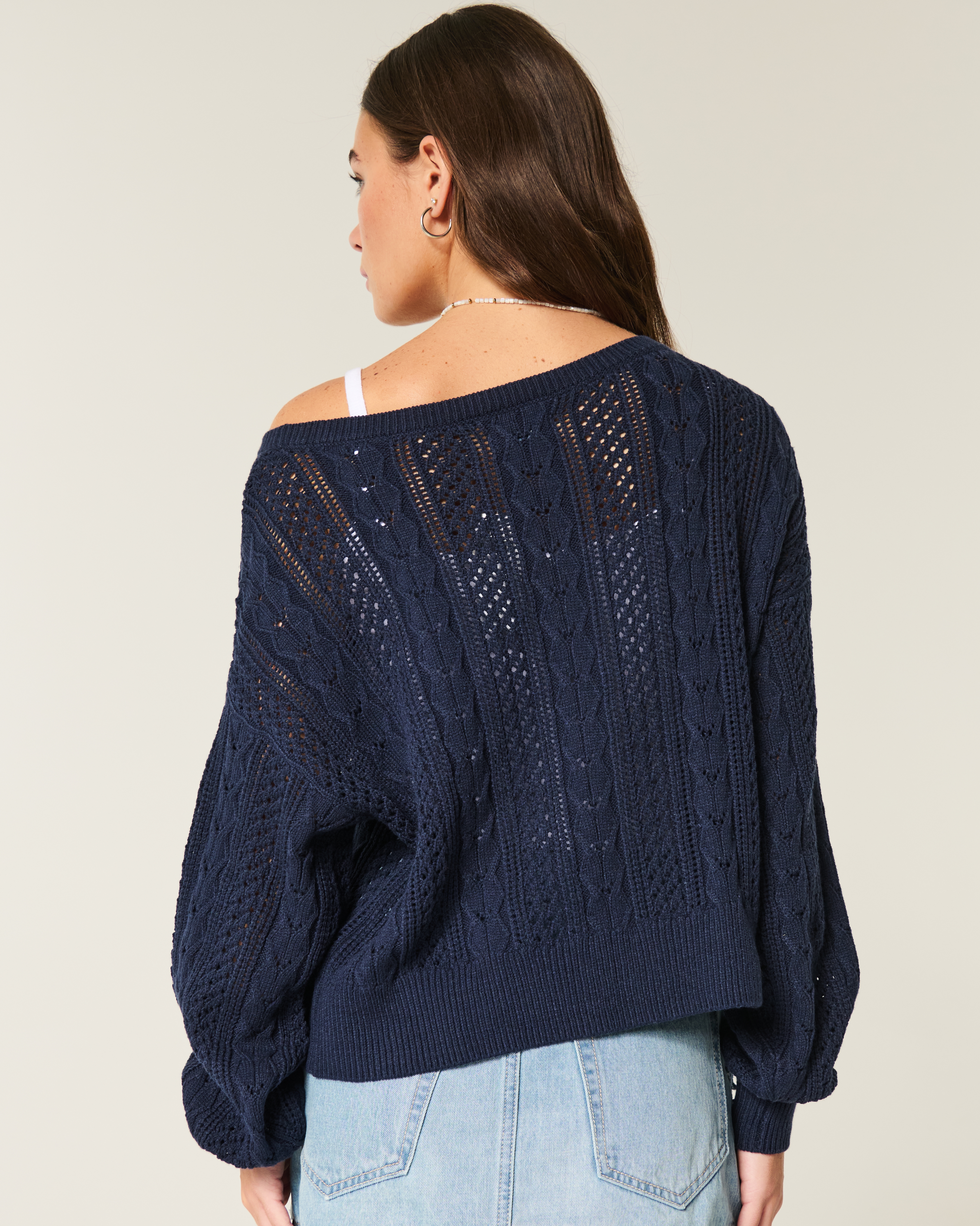 Women's Cable-Knit Sweater | Women's Tops | HollisterCo.com