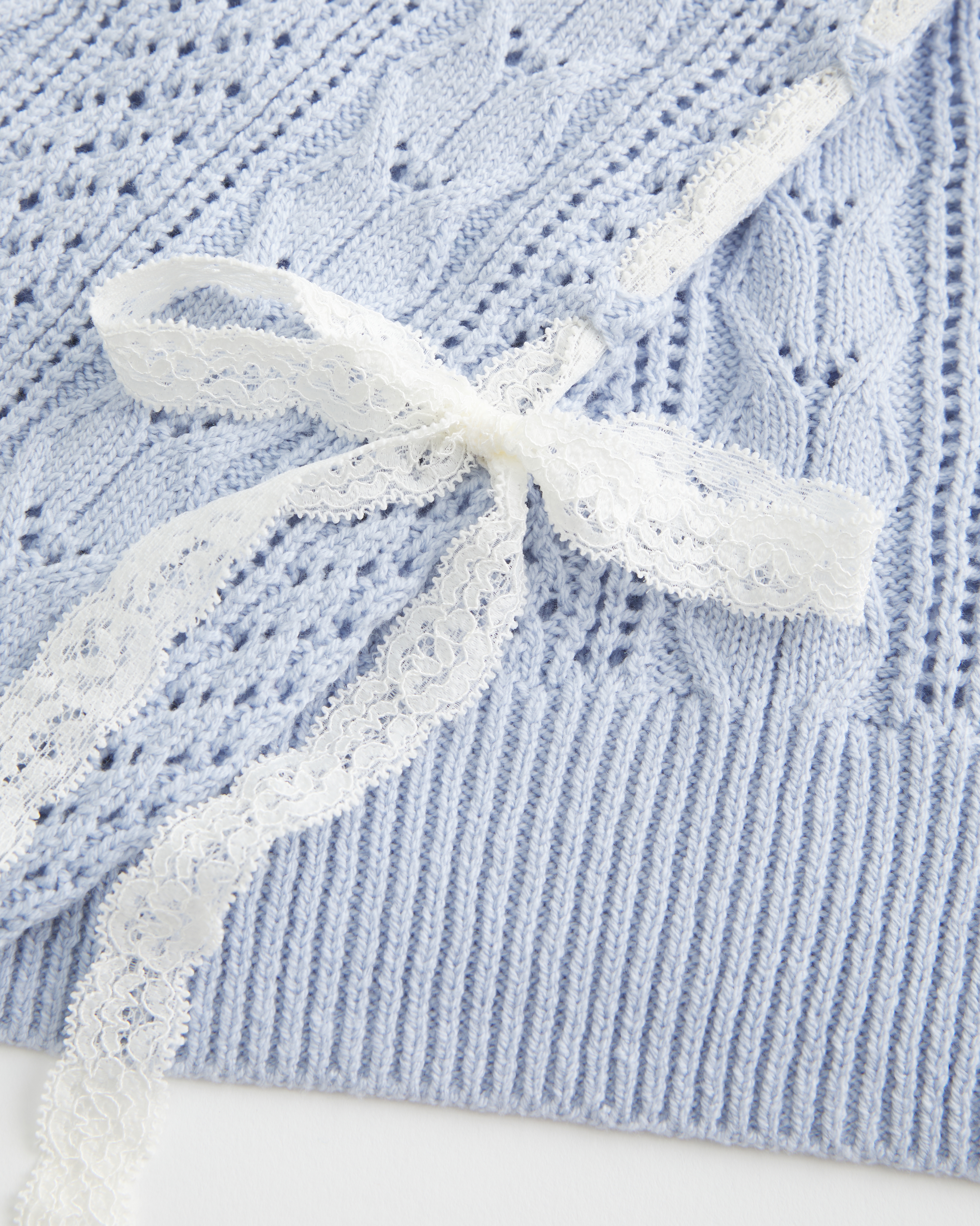 Bow-Sleeve Cable-Knit Sweater