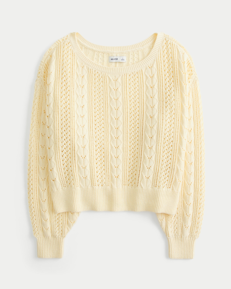 30%OFFクーポンセール 【利用期間 8/3 0:00〜8/5 23:59】 ホリスター レディース HOLLISTER 正規品 セーター Cable Swing Sweater 350-507-05 Hollister 30%OFFクーポンセール 【利用期間 8/3 0:00〜8/5 23