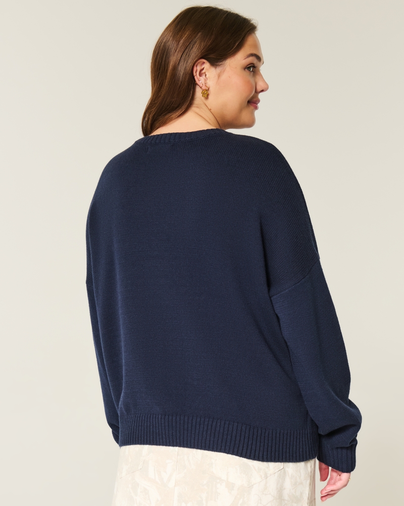 Easy Jumping Fish Graphic Crew Sweater