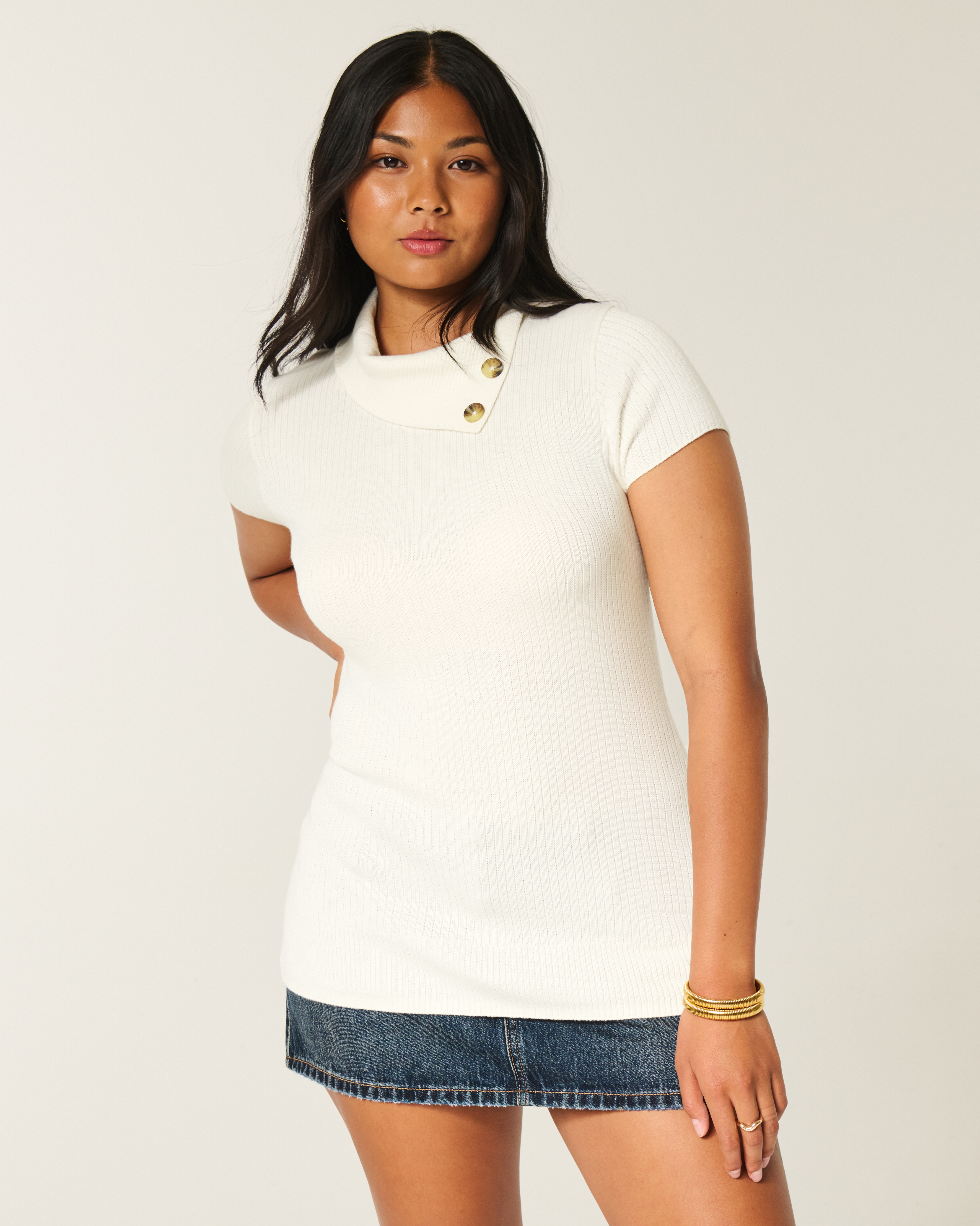 Hollister Short-sleeve Tunic Sweater