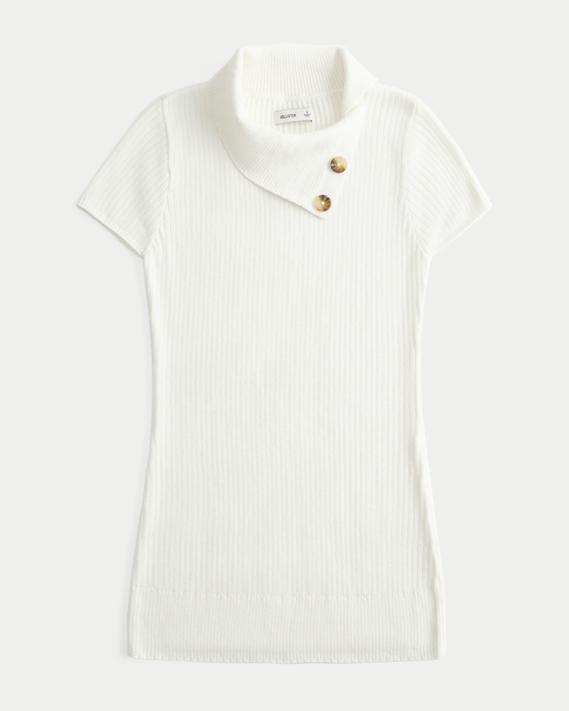 Short-Sleeve Tunic Sweater
