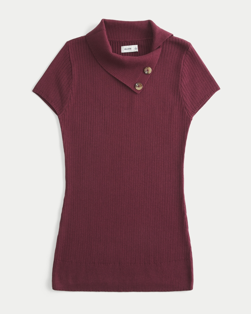 Short-Sleeve Tunic Sweater