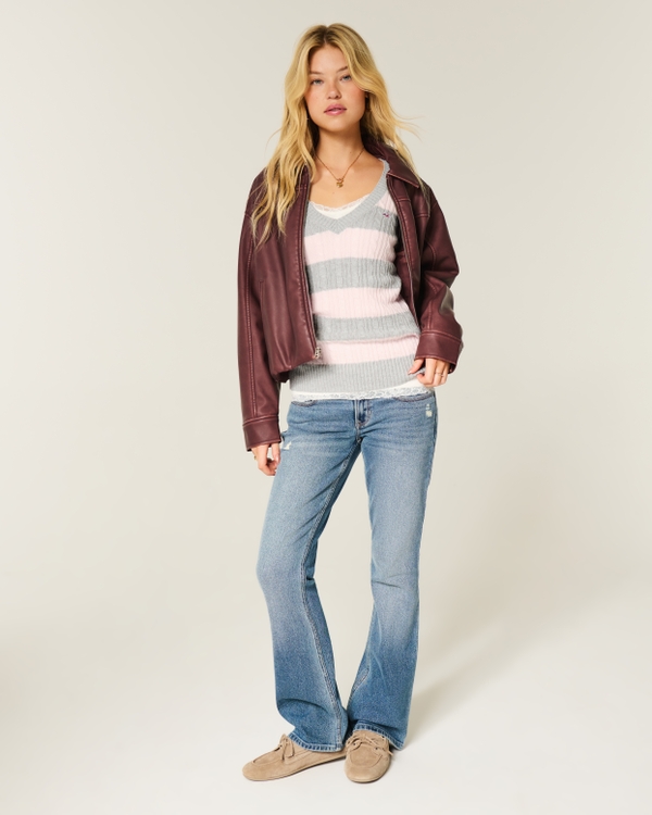 Cable-Knit V-Neck Icon Sweater