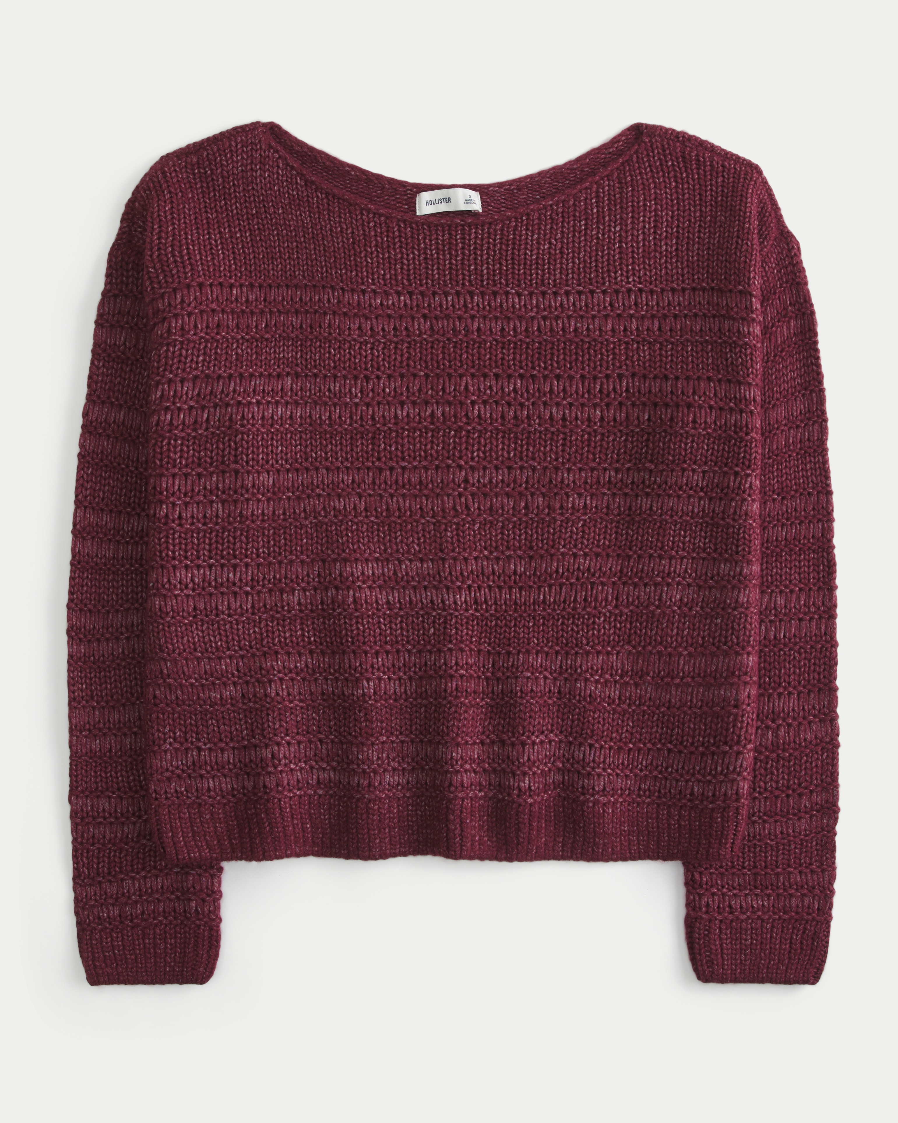 Slouchy Textural Stitch Sweater