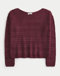 Slouchy Textural Stitch Sweater