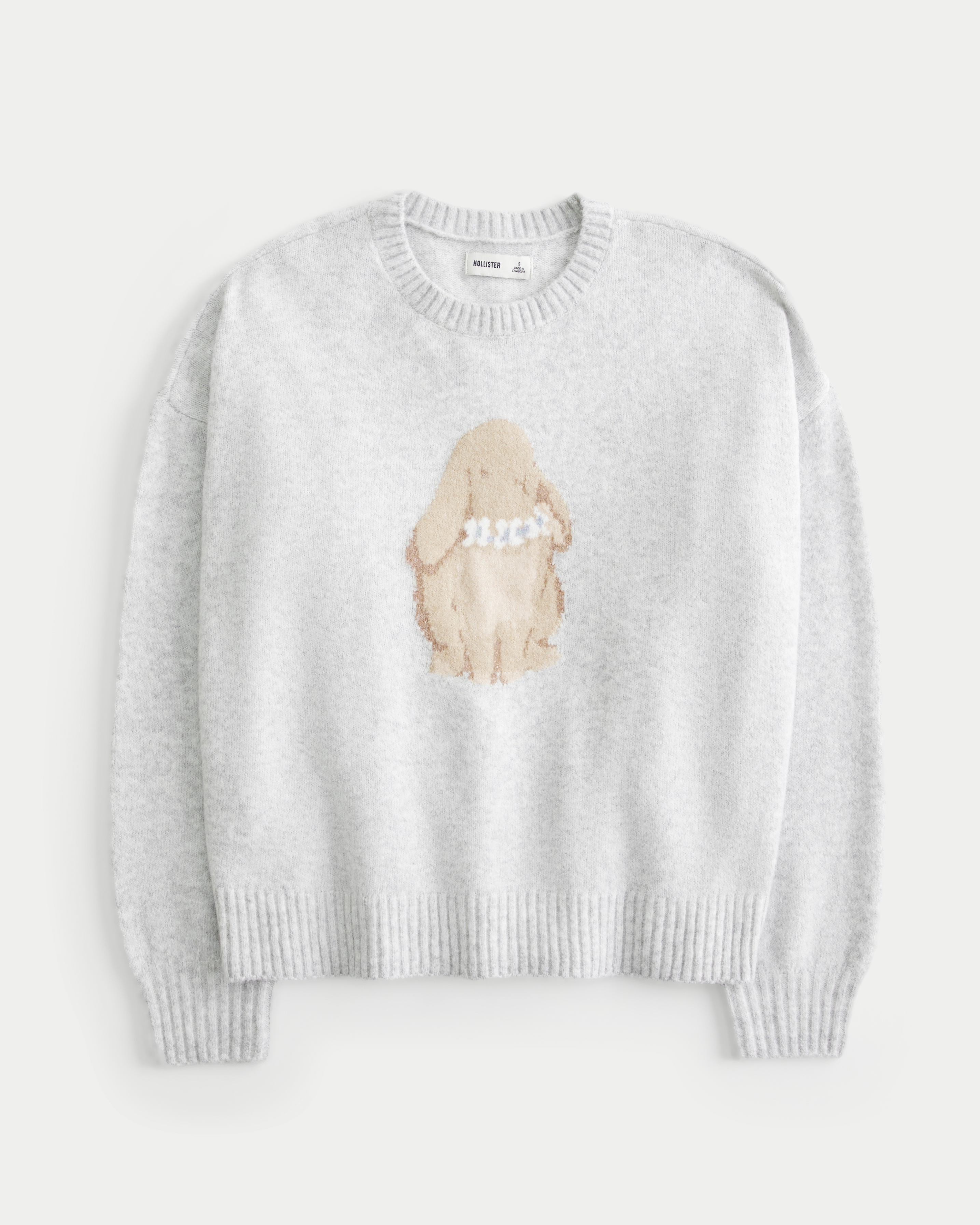 Hollister Comfy Cloud Bunny Graphic Crew Sweater