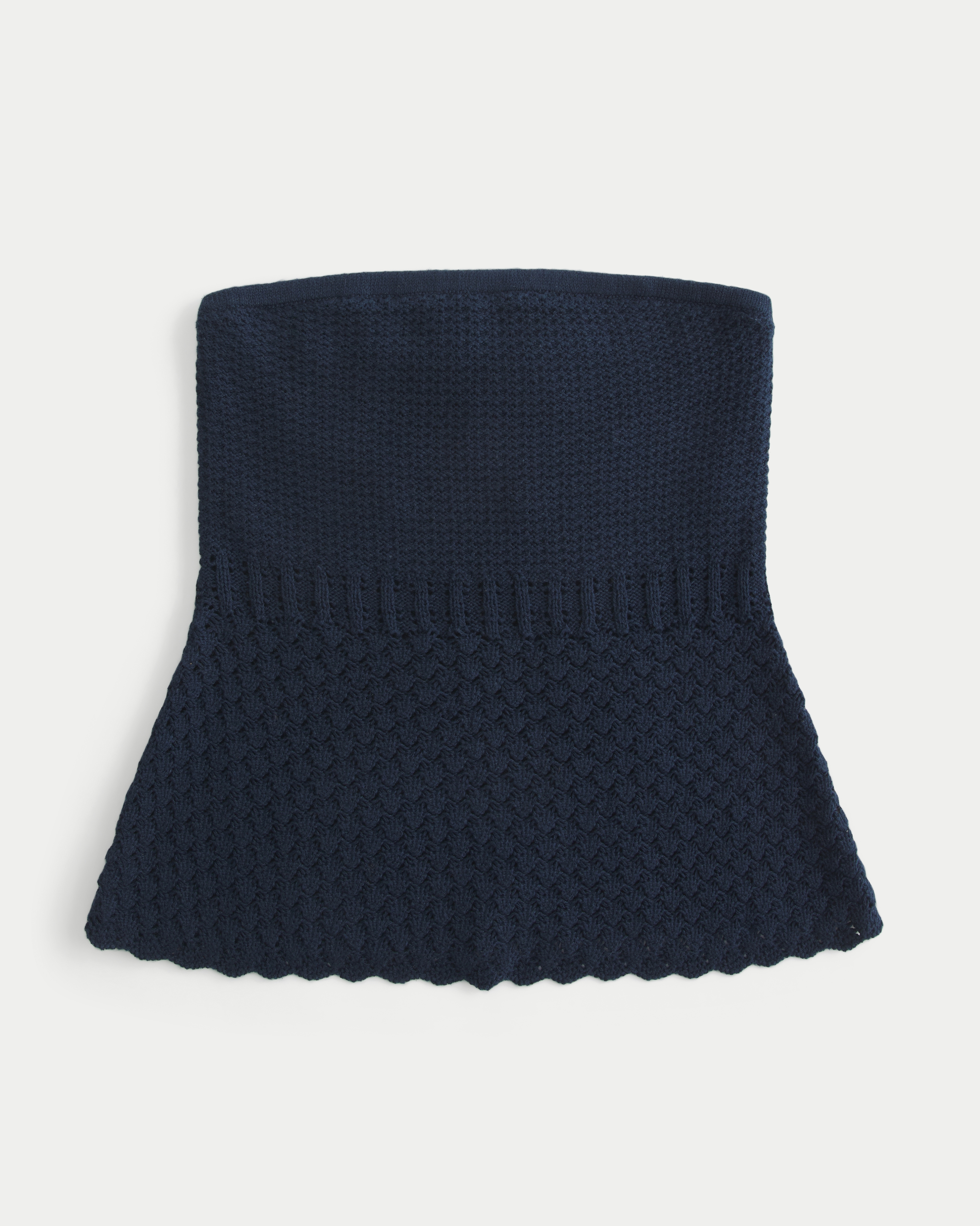 Crochet-Style Sweater Tube Top