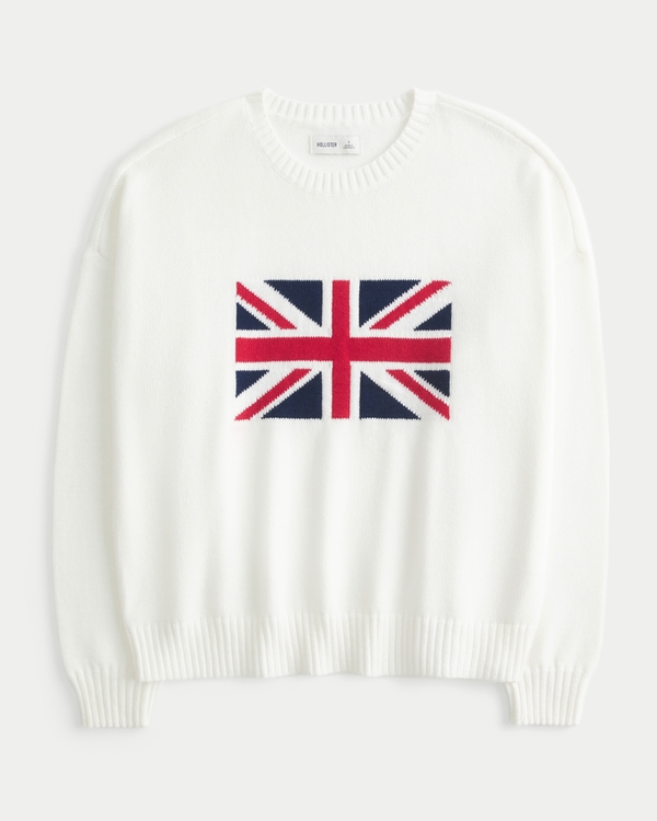 Easy Union Jack Graphic Crew Sweater