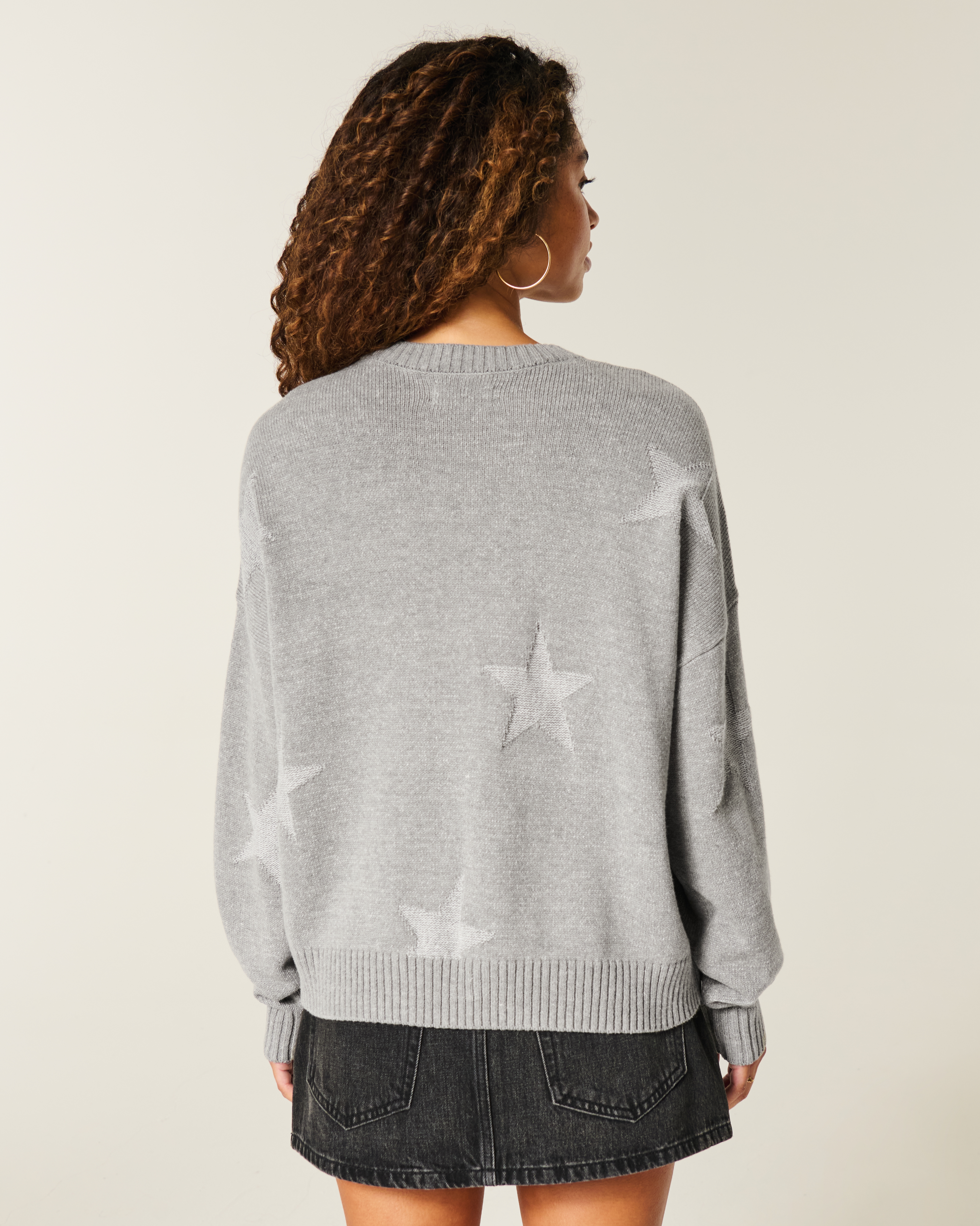 Easy Star Pattern Crew Sweater