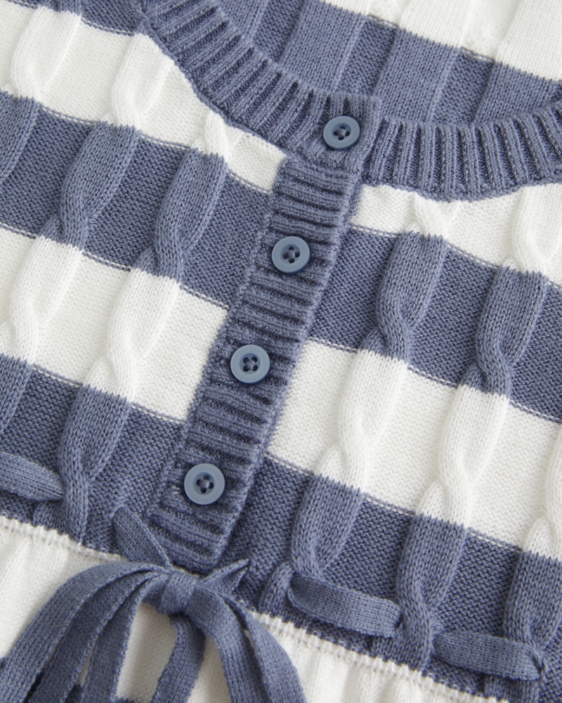 Cable-Knit Babydoll Sweater