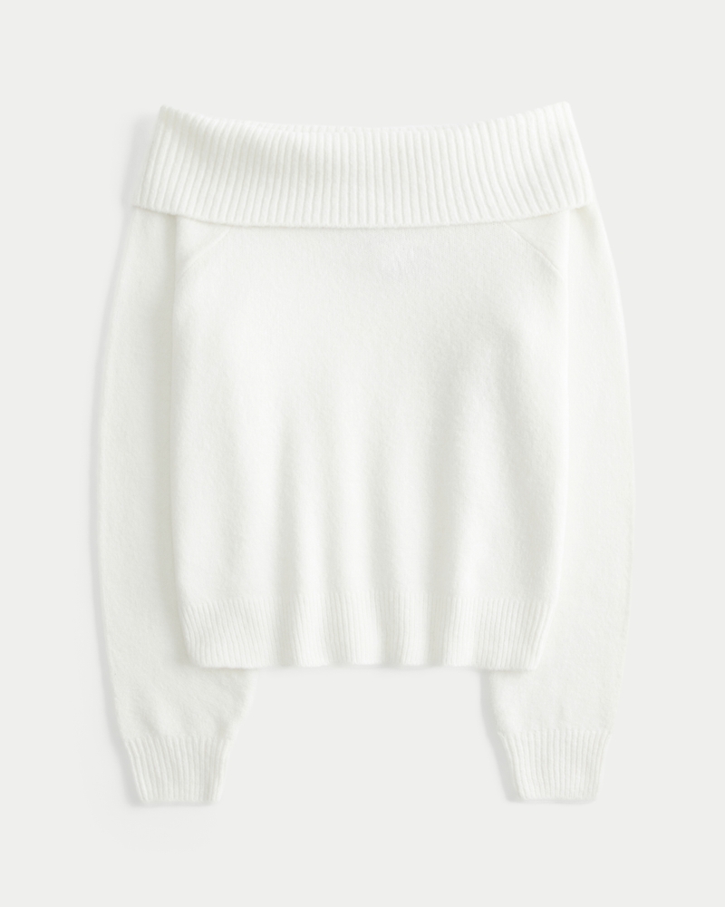 Hollister Comfy Cloud Foldover Off-the-Shoulder Sweater