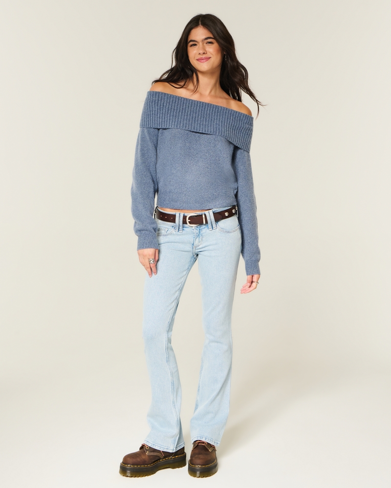 Hollister Comfy Cloud Foldover Off-the-Shoulder Sweater