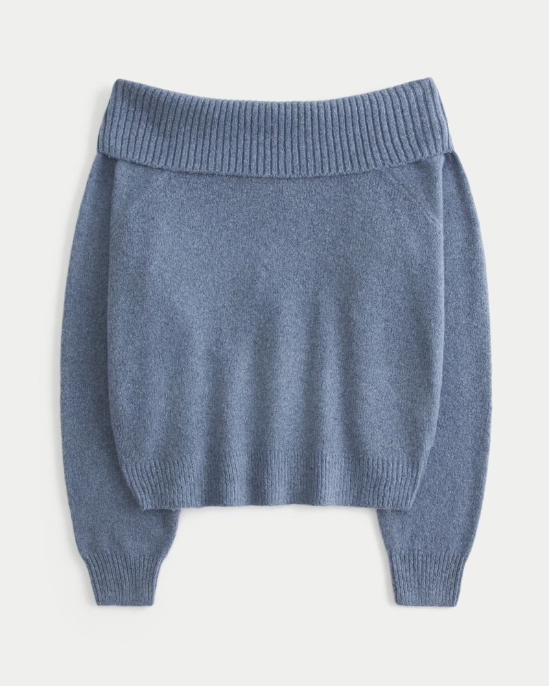 Hollister Comfy Cloud Foldover Off-the-Shoulder Sweater