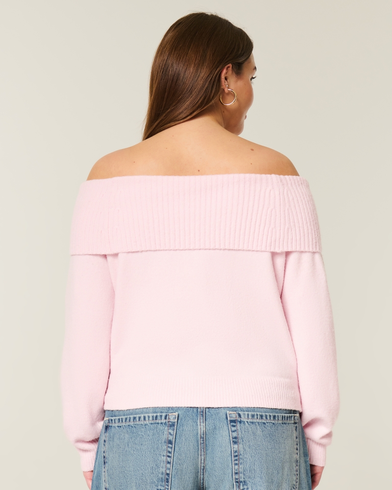 Hollister Comfy Cloud Foldover Off-the-Shoulder Sweater