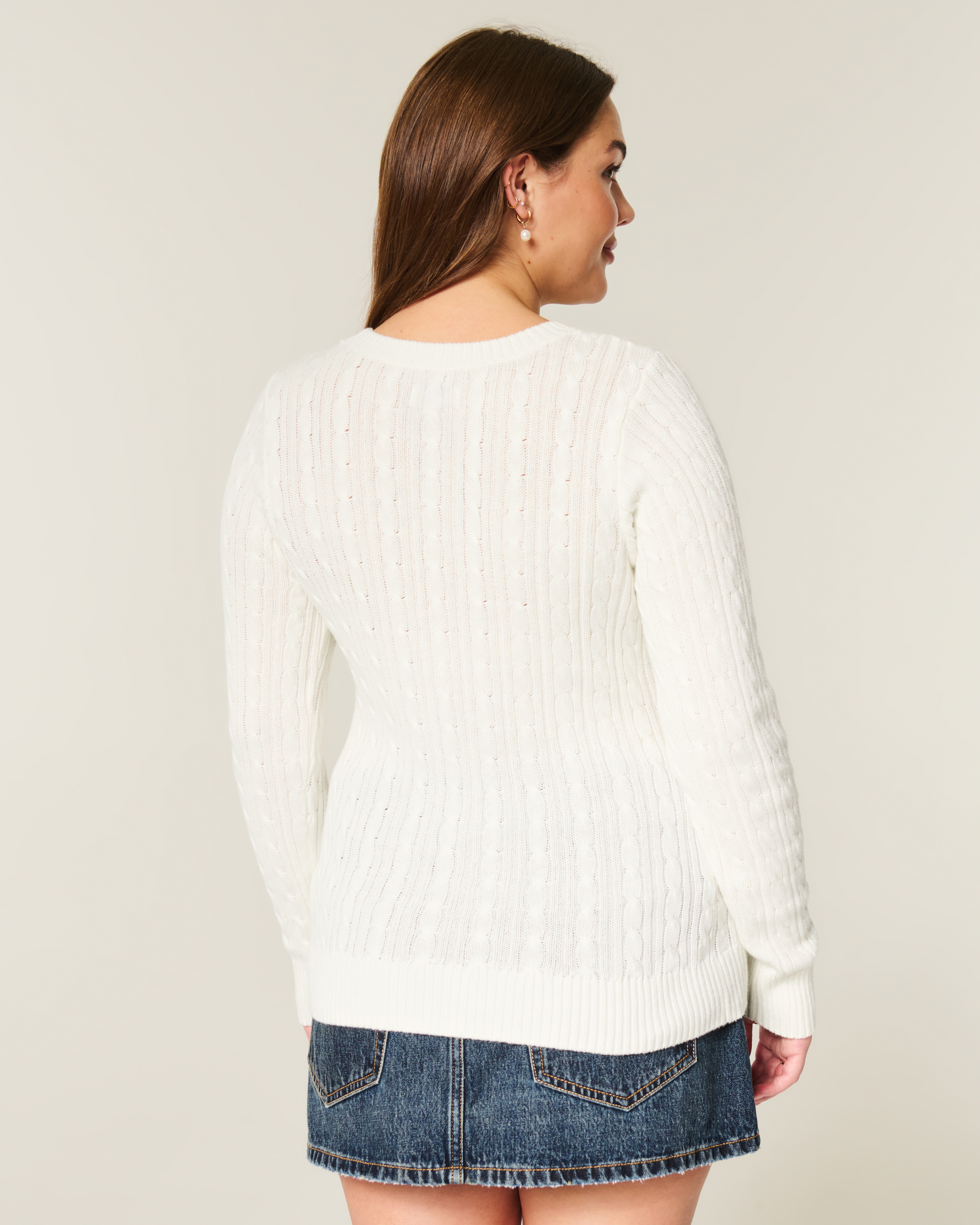 Cable-Knit Icon Crew Sweater