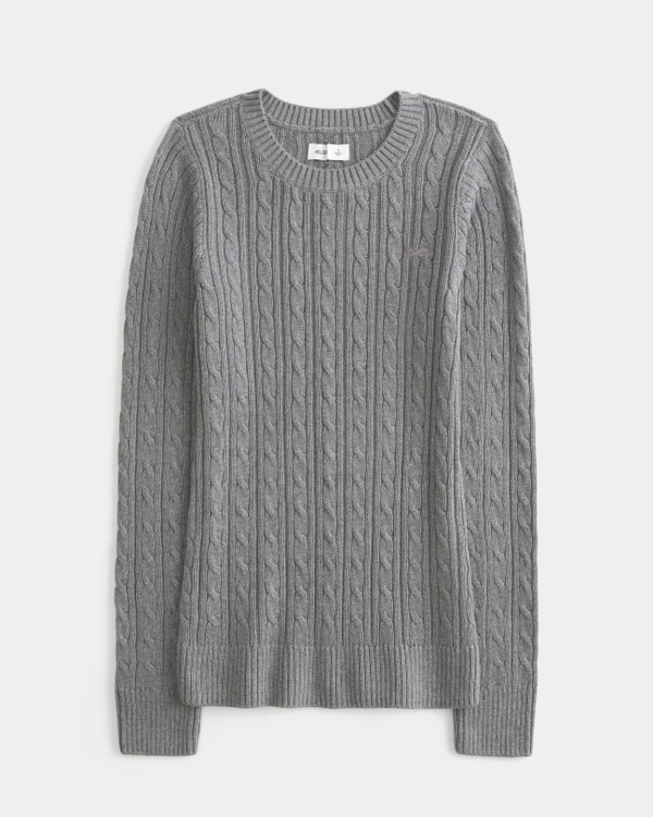 Cable-Knit Icon Crew Sweater