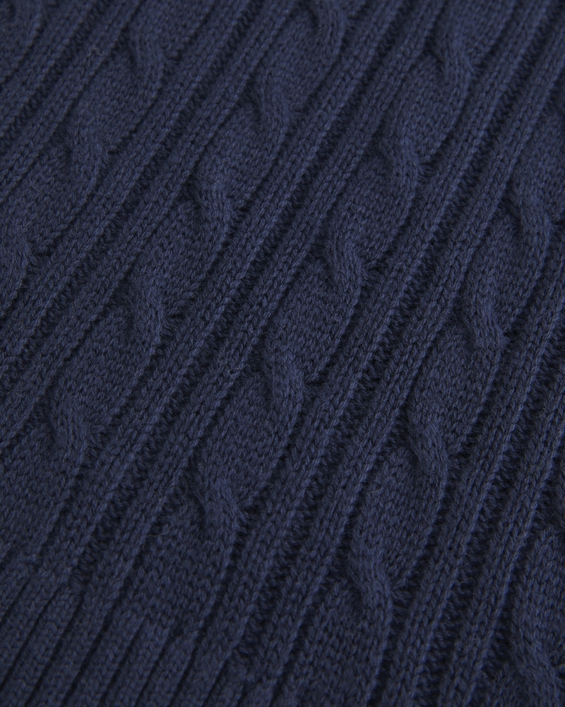 Cable-Knit Icon Crew Cardigan