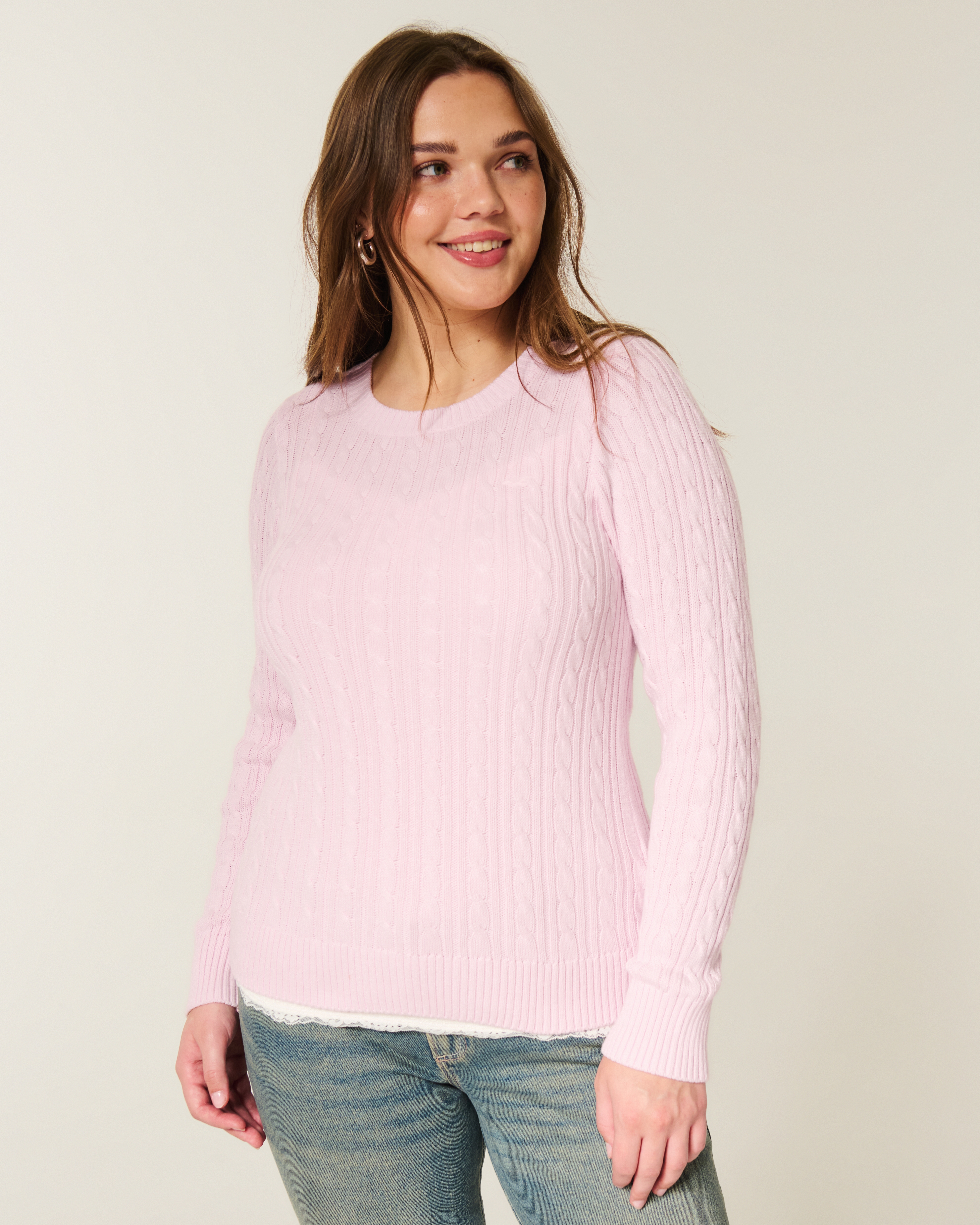 Cable-Knit Icon Crew Sweater