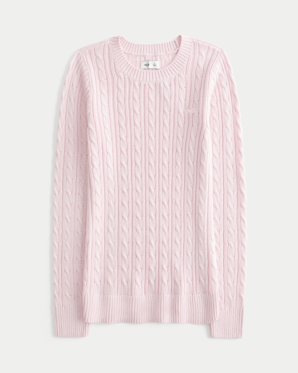 Cable-Knit Icon Crew Sweater