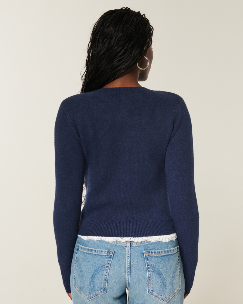 Hollister Comfy Cloud Bow Pocket Cardigan