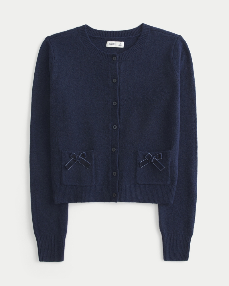 Hollister Comfy Cloud Bow Pocket Cardigan