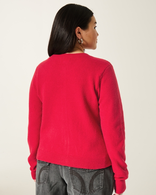 Hollister Comfy Cloud Crew Cardigan, Crimson view 2