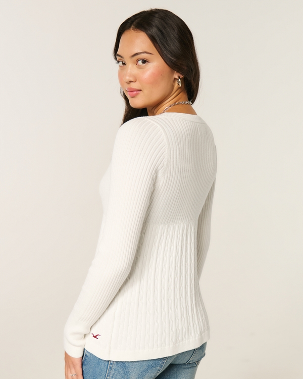 Long-Sleeve Flyaway Babydoll Cardigan