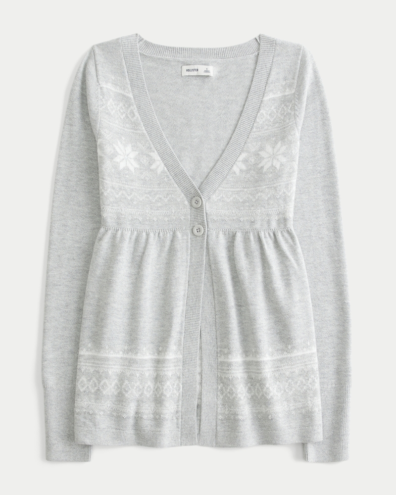 Women's Long-Sleeve Flyaway Babydoll Cardigan | Women's Clearance