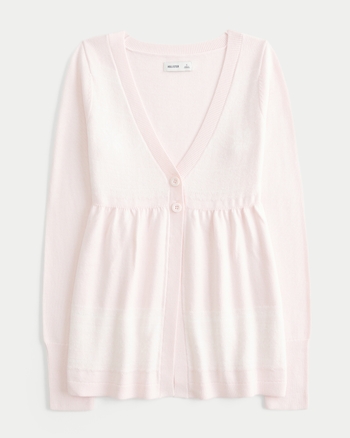 Women's Long-Sleeve Flyaway Babydoll Cardigan | Women's Tops | HollisterCo.ca
