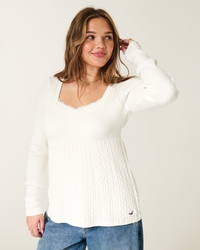 Long-Sleeve Square-Neck Babydoll