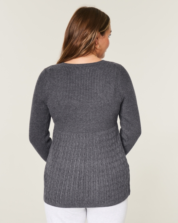 Long-Sleeve Square-Neck Babydoll