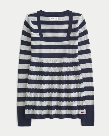 Femmes Coupe babydoll à manches longues et encolure carrée | Femmes Hauts | HollisterCo.com