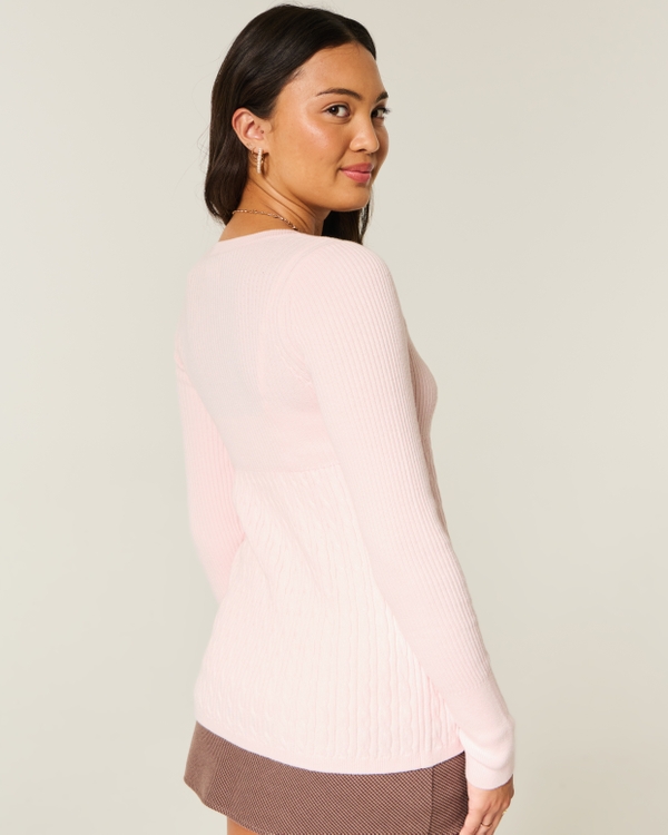Long-Sleeve Square-Neck Babydoll