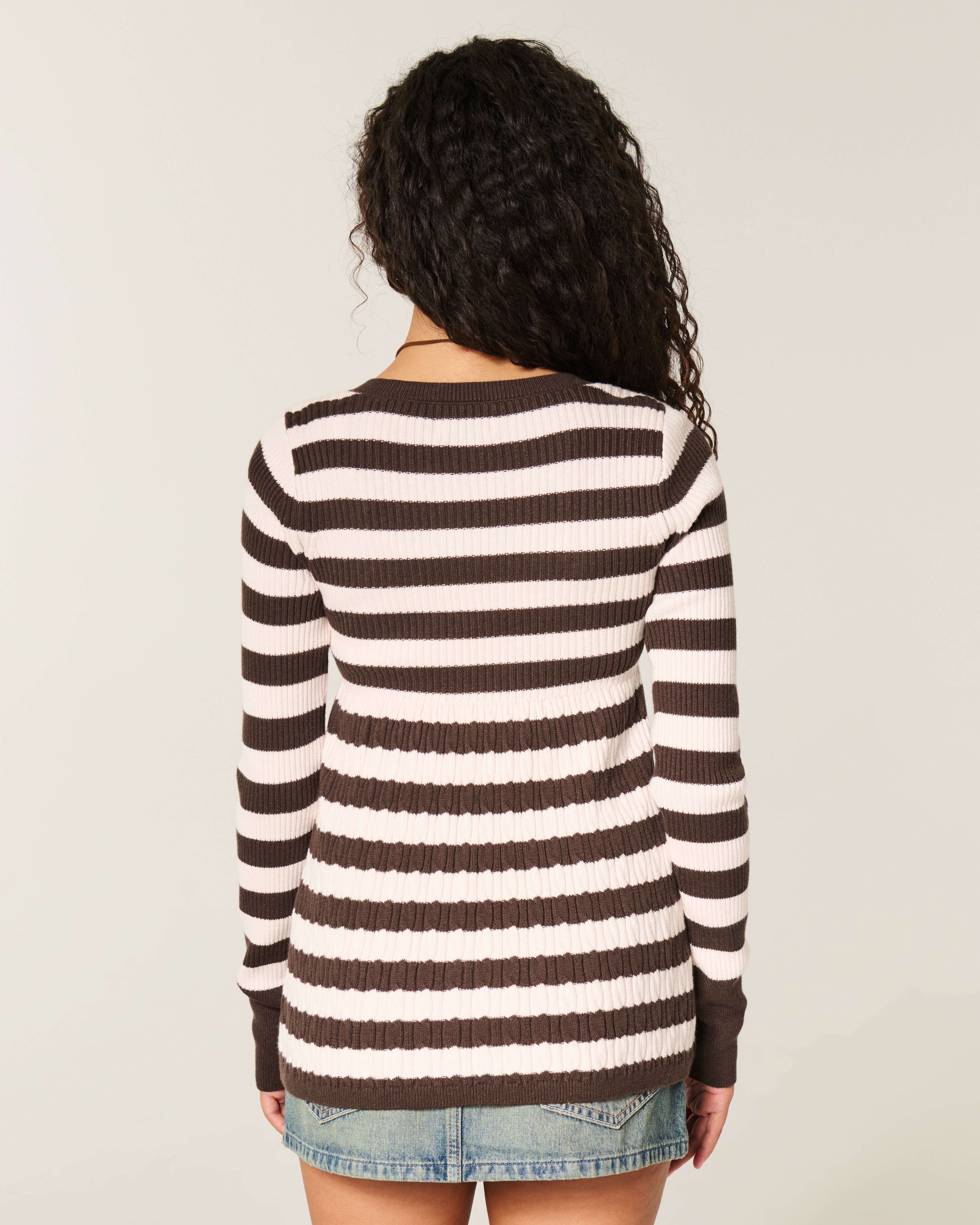 Hollister Long-sleeve Square-neck Babydoll