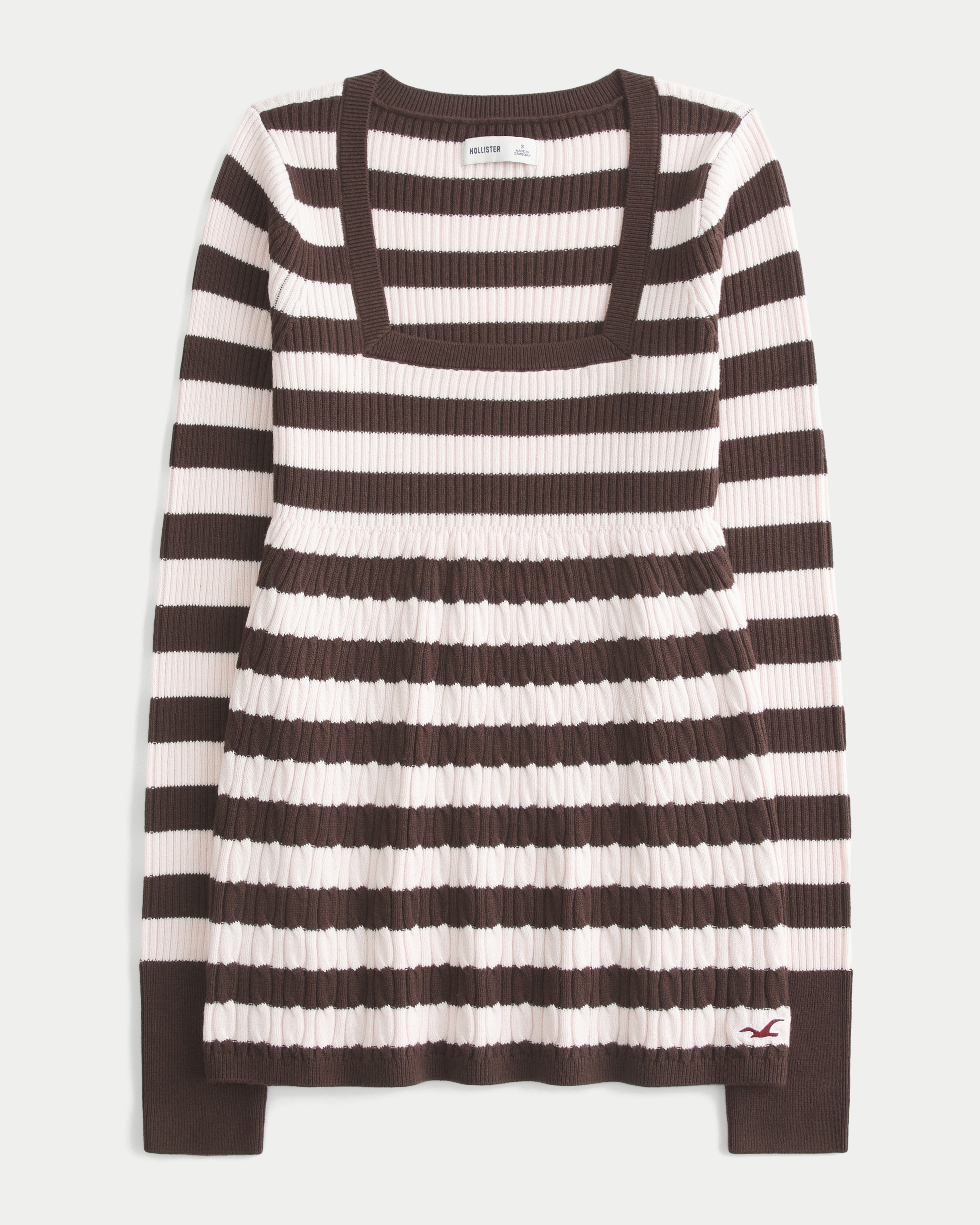 Hollister Long-sleeve Square-neck Babydoll