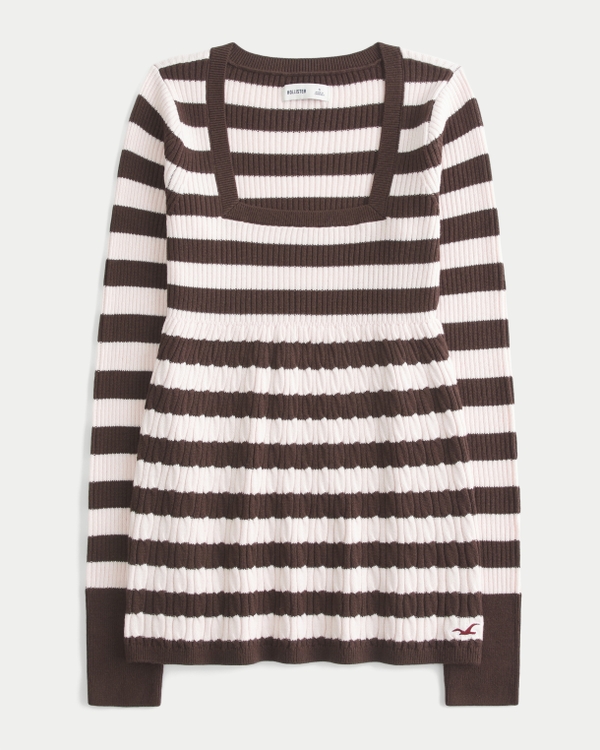 Women's Long-Sleeve Square-Neck Babydoll | Women's Tops