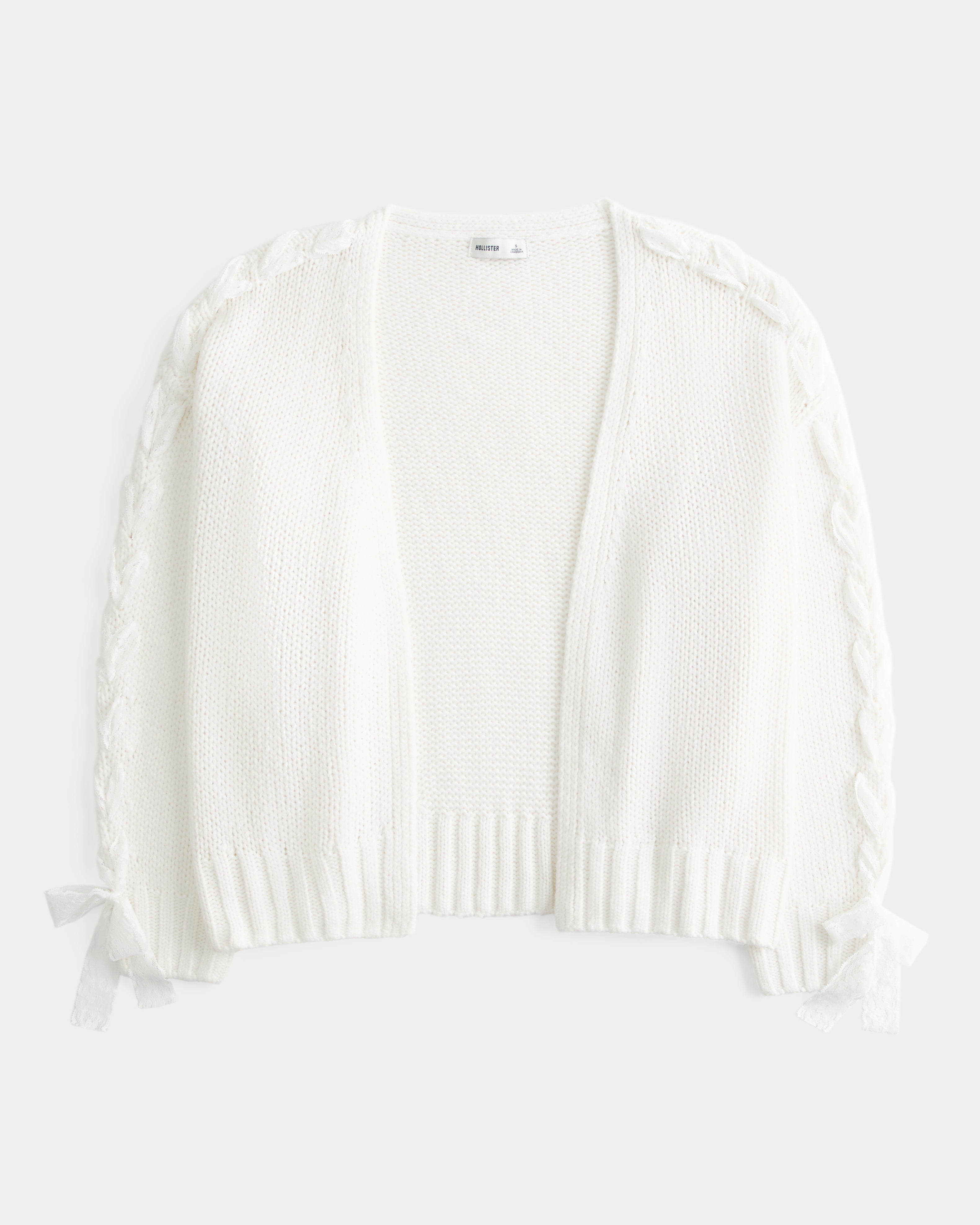 Easy No-Close Lace Sleeve Cardigan