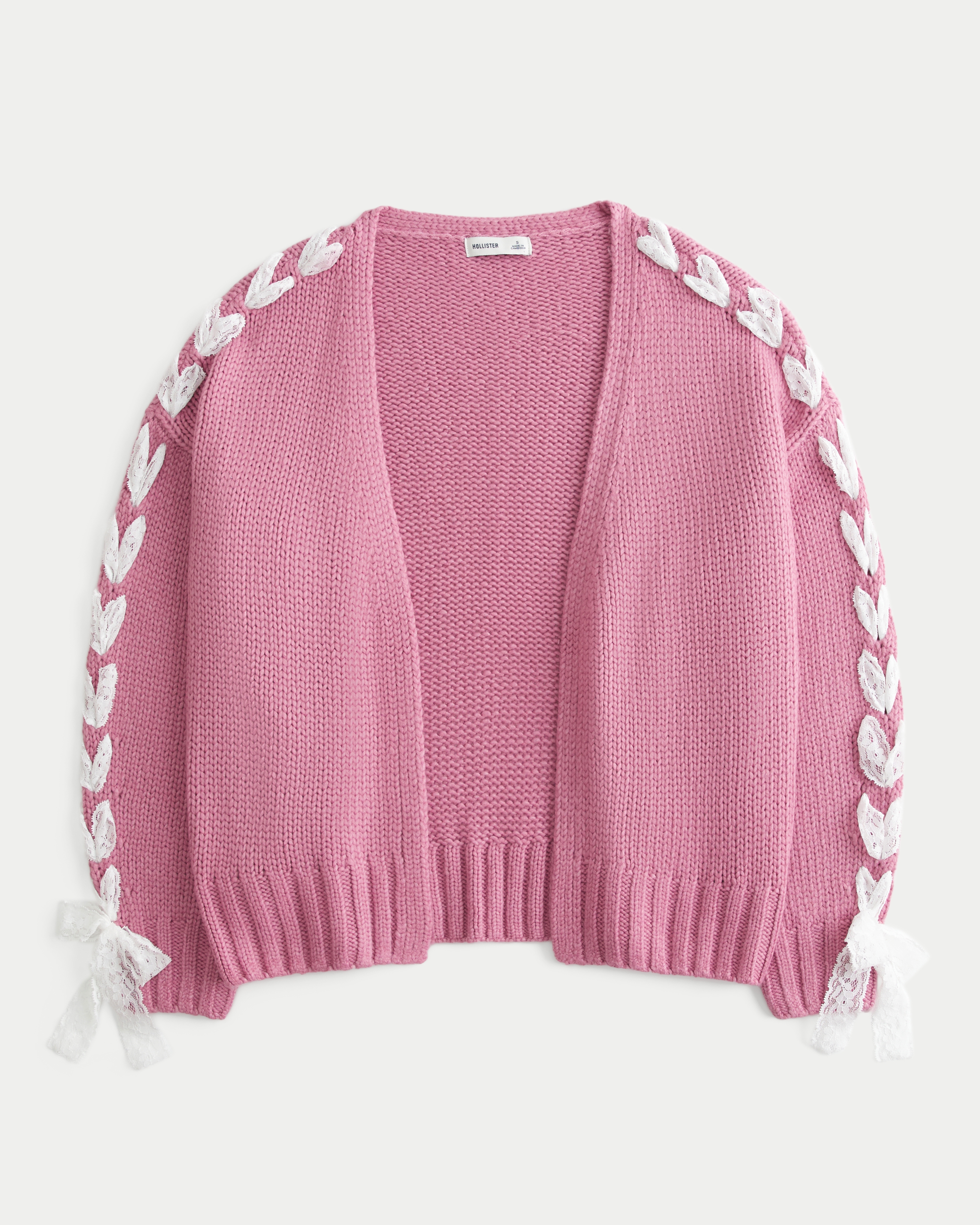 Easy No-Close Lace Sleeve Cardigan