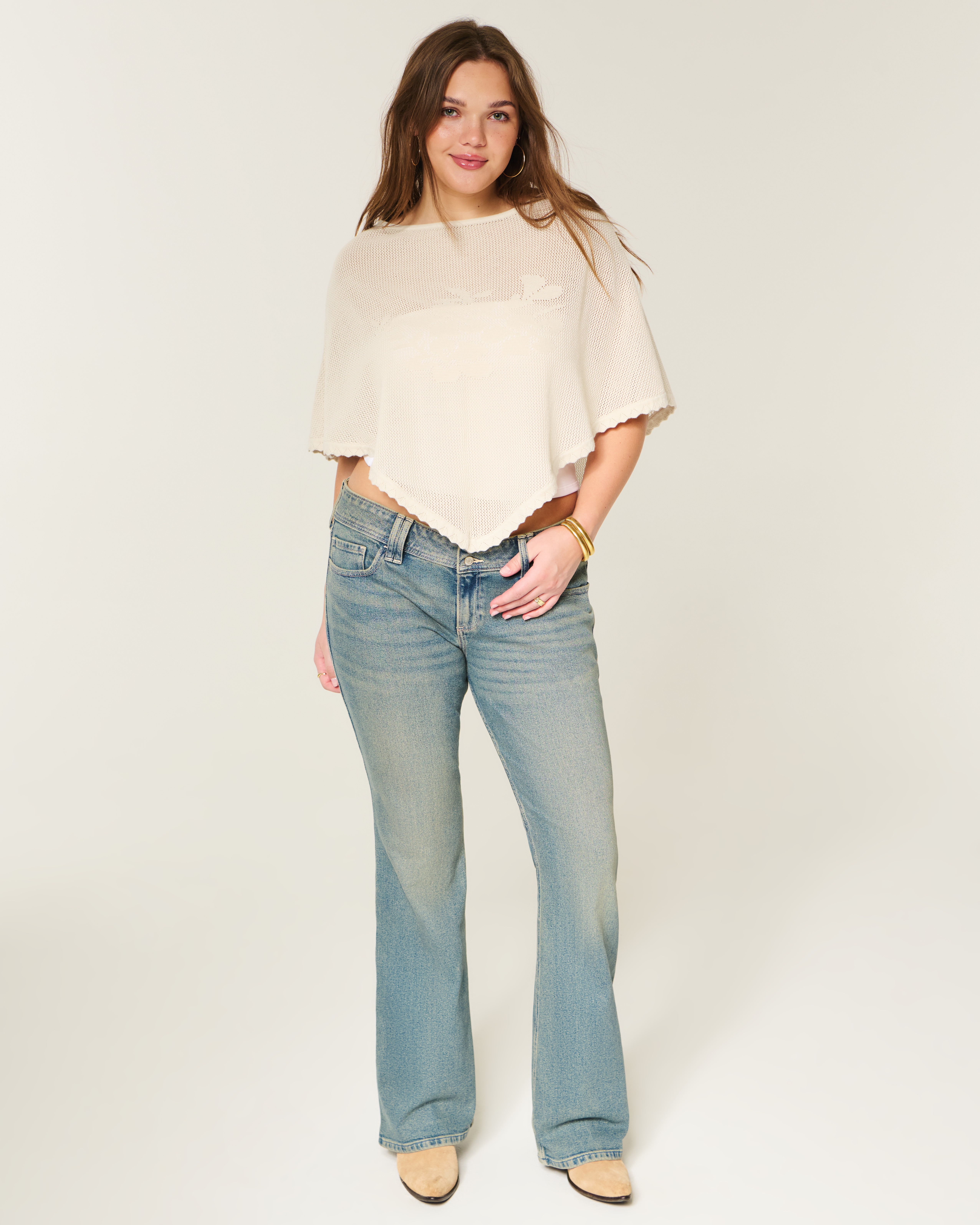 【PROVOKE】poncho blouse Max Studio Women's Georgette Split Sleeve Poncho Blouse