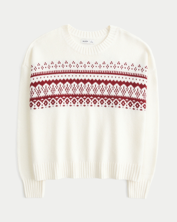 Easy Fair Isle Crew Sweater