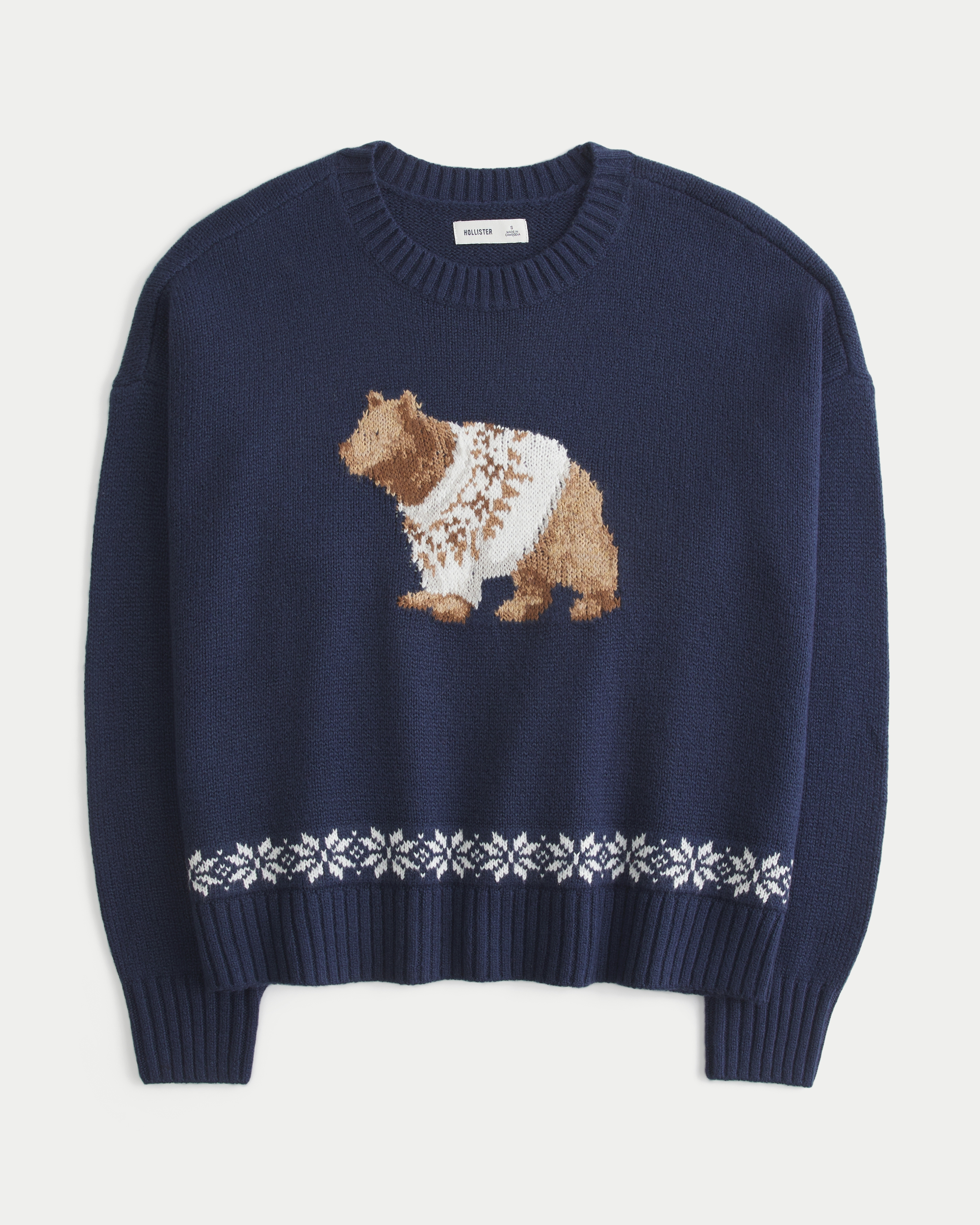 Easy Bear Graphic Crew Sweater