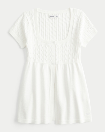 Women's Short-Sleeve Flyaway Babydoll Top | Women's Tops | HollisterCo.com