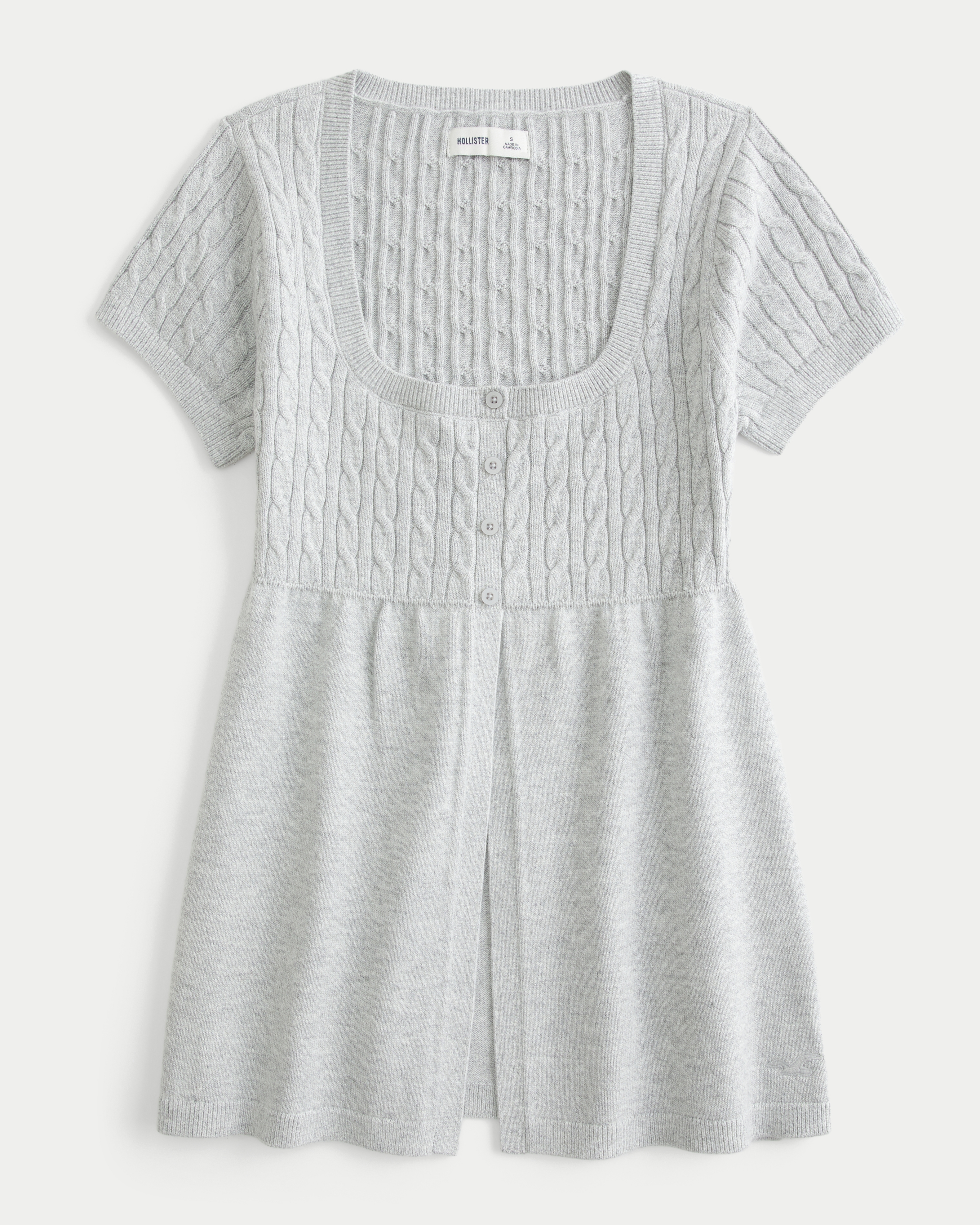 Short-Sleeve Flyaway Babydoll Top