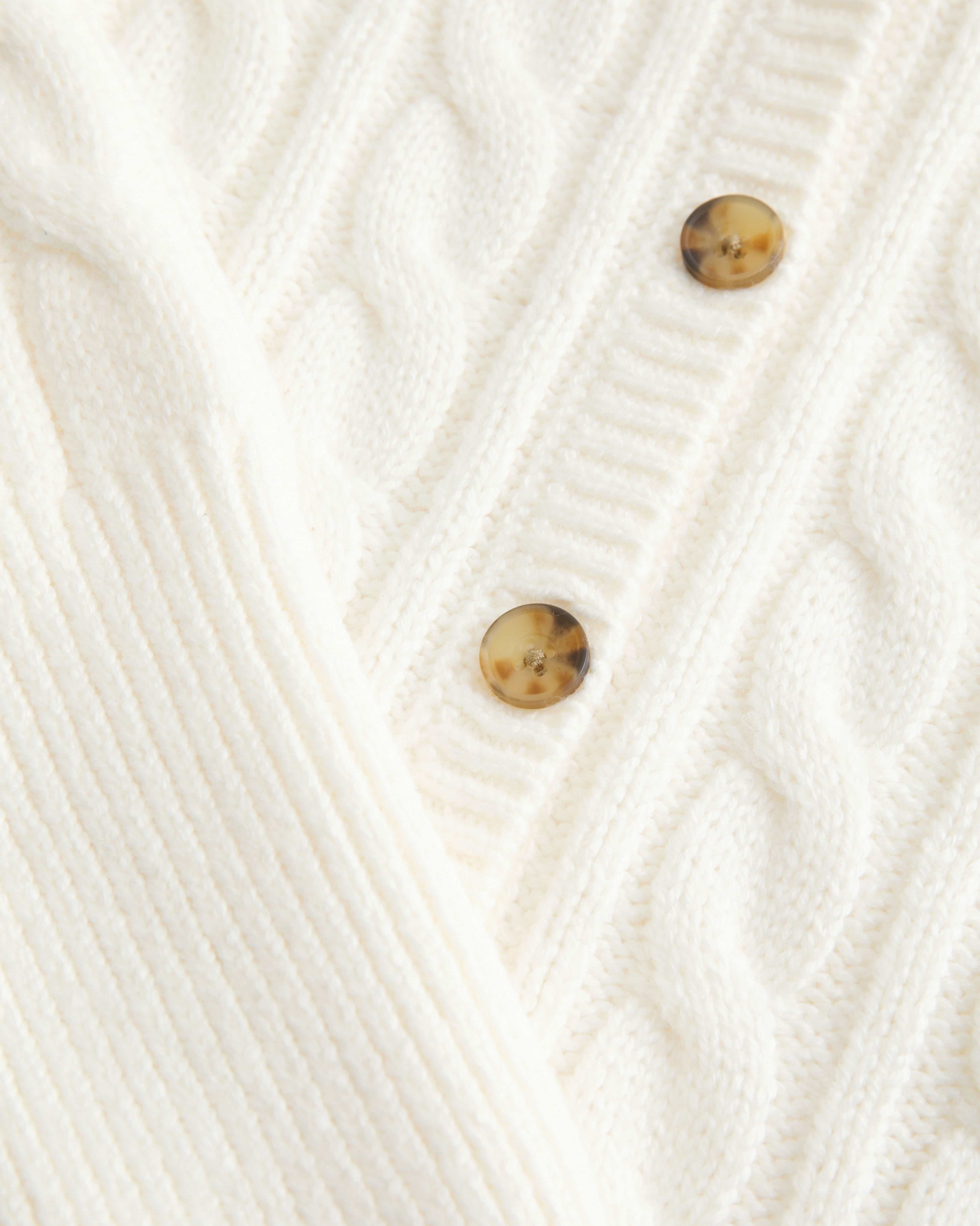 Cable-Knit Icon V-Neck Cardigan