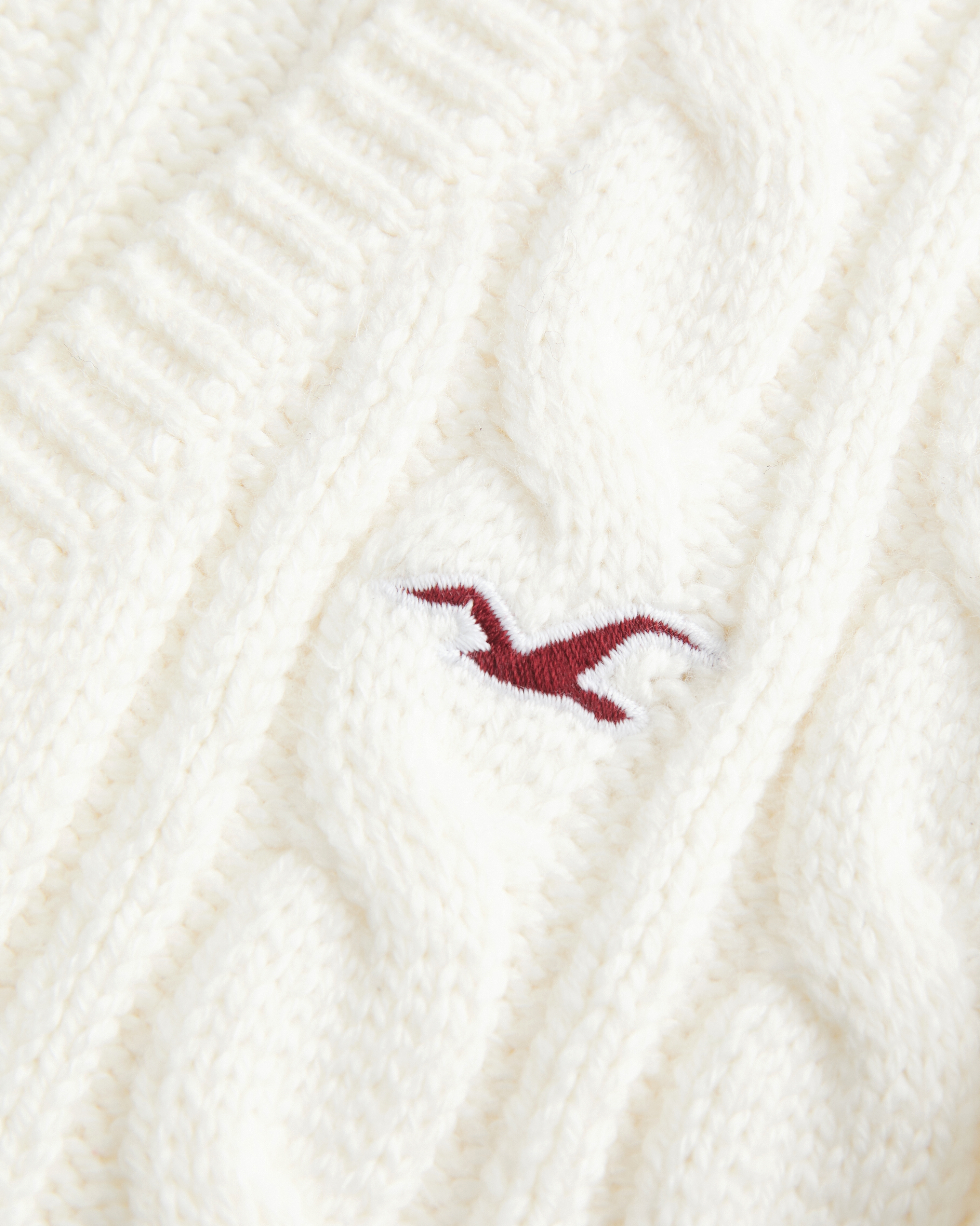 Cable-Knit Icon V-Neck Cardigan